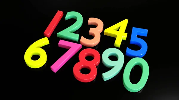 Plastic Numbers Plain Background — Stock Photo, Image