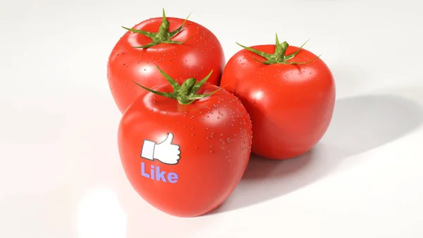 Tomatoes Close Moisture — Stockfoto