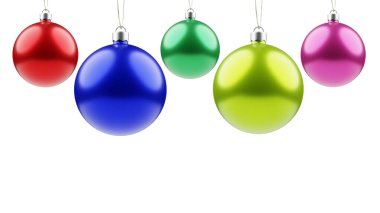 Christmas bauble decoration on white background