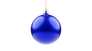 Christmas bauble decoration on white background