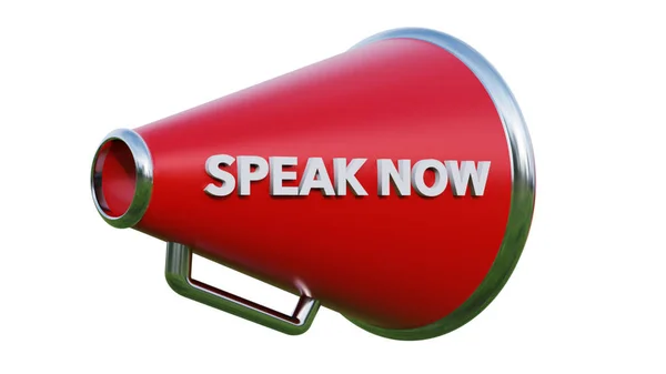 Loud Hailer Speak Now Caption — Foto Stock