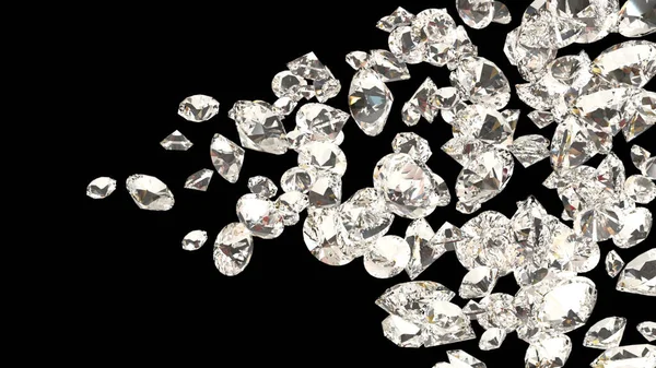 Berlian Latar Belakang Hitam — Stok Foto
