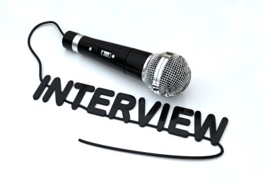 Microphone with Interview caption