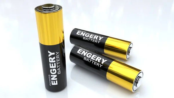 Batteries White Background — Stock Photo, Image