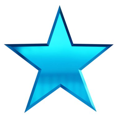 Metallic Star on white background