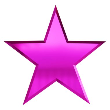 Metallic Star on white background