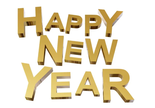 Happy New Year Gold Lettering — Stockfoto