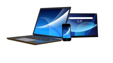 laptop tablet ve akıllı telefon 