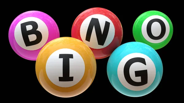 Bolas Bingo Fundo Liso — Fotografia de Stock