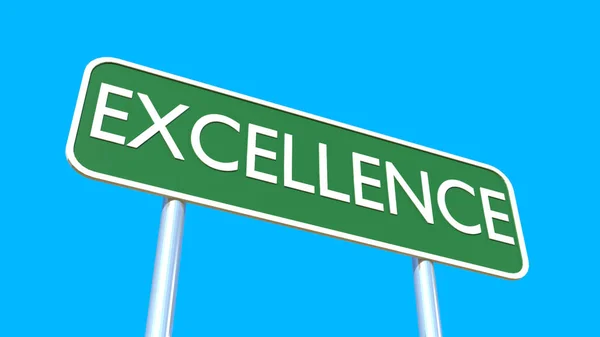 Excellence Road Sign Blue Background — Stock Photo, Image