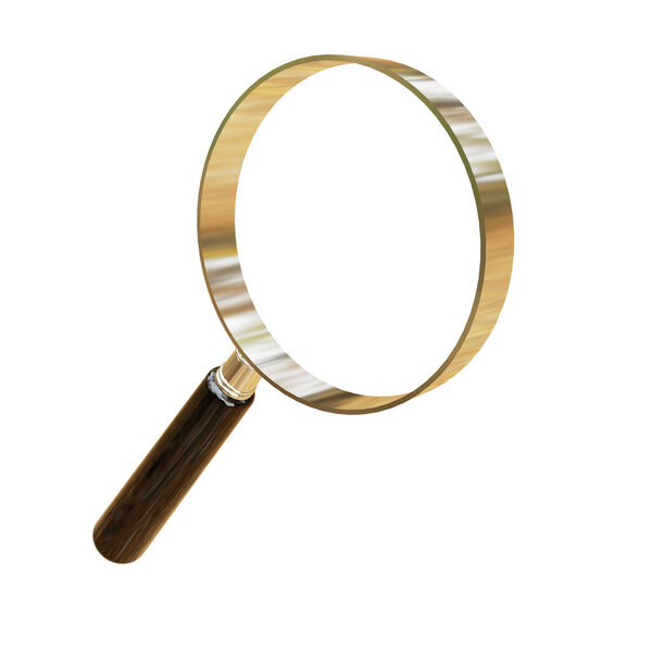 Magnifying Glass on white background
