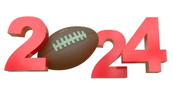 2024 New Year Numbers Usa Football — Stock Photo, Image