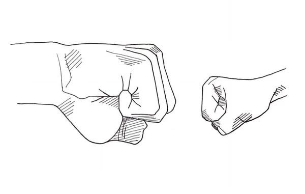 Eller birbirine çarpar.