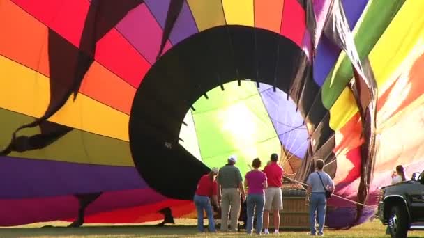 Hot Air Balloon Glowing — Stock Video