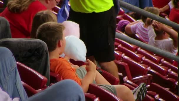 Kids Eating Cotton Candy — Stock Video