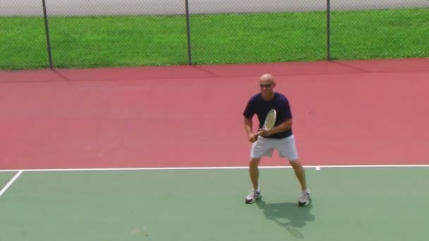 网球球员齐射 — 图库视频影像