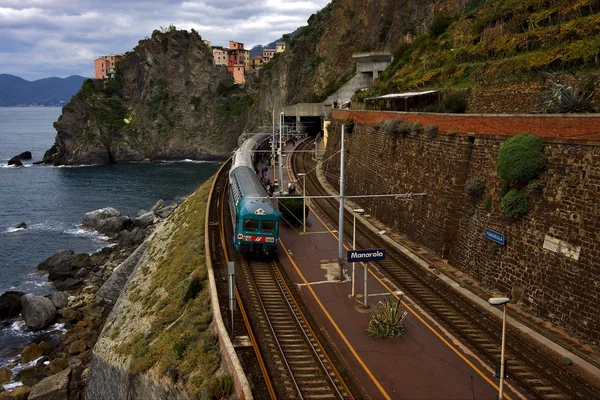 Ferrocarril en manarola — Foto de Stock