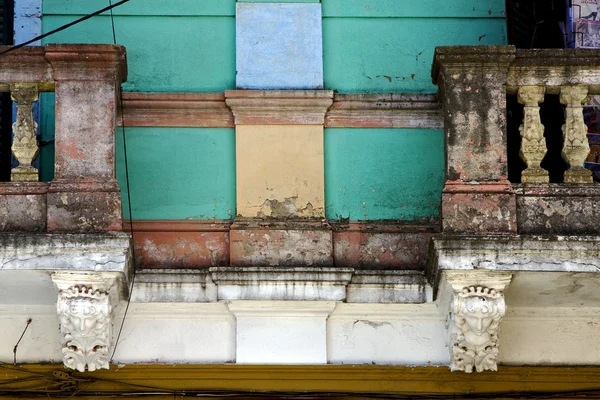 Due vecchia terrazza verde chiaro — Foto Stock