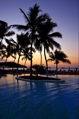 şemsiye lagün ve Madagaskar Sahili