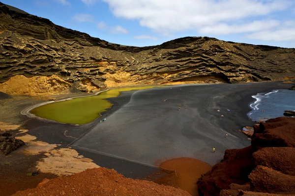 Küste und Sommer in el golfo lanzarote spanien — Stockfoto