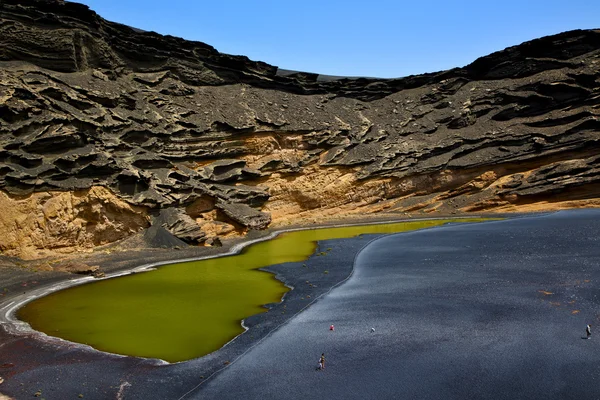 Litoral e verão em il golfo lanzarote espanha — Fotografia de Stock