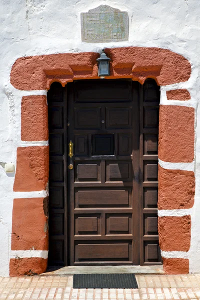 E parede branca lanzarote abstrato espanha canarias — Fotografia de Stock