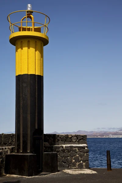 Phare et h arrecife teguise lanzarote espagne — Photo