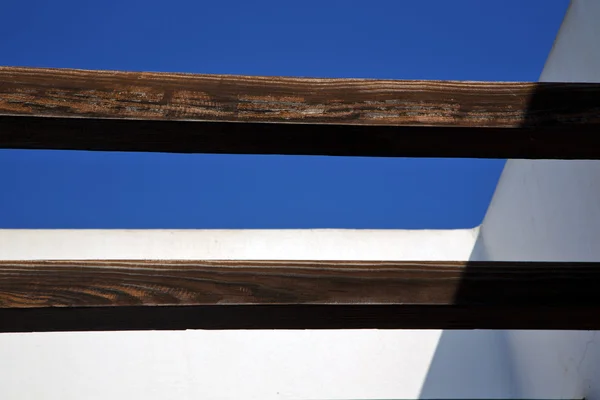 Piece of brown roof in the sky lanzarote spain — Stock Photo, Image