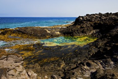 Peyzaj taş taş gökyüzü bulut beach