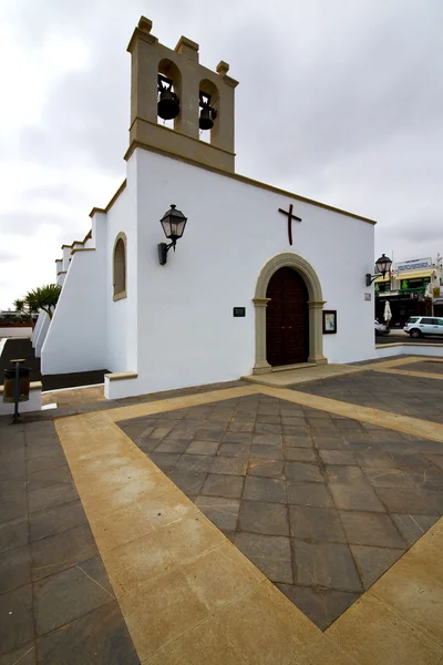 Campanario teguise iglesia arrecife — Foto de Stock