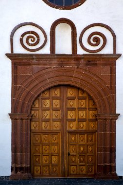 Lanzarote İspanya canarias pirinç ahşap kilise duvar ab kapalı