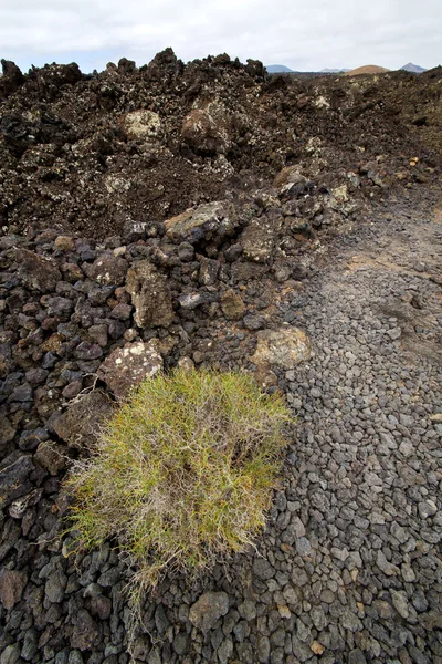 Stenen vulkanen lanzarote vulkanische timanfaya hemel hill — Stockfoto