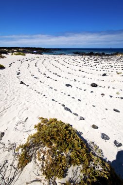 lanzarote İspanya Isle beyaz spiral siyah kayalar