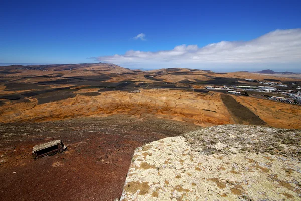 Panoramas lanzarote spain the castle sentry tower and slot — Stock Photo, Image