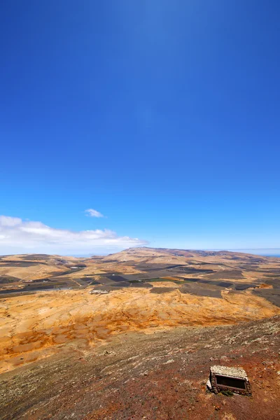 Lanzarote arrecife panoramy starego gniazda wartownik ściany w t — Zdjęcie stockowe