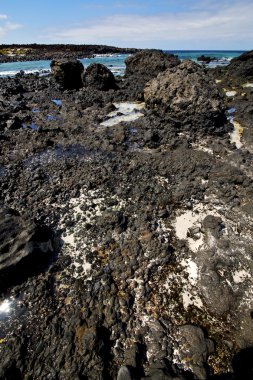 lanzarote Adası köpük tuz gökyüzü ışık plaj su