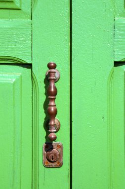 İspanya pirinç tokmağı lanzarote arka kapı ahşap