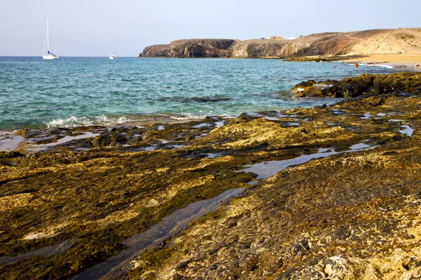 Światło lanzarote Hiszpania wybrzeże wody latem — Zdjęcie stockowe