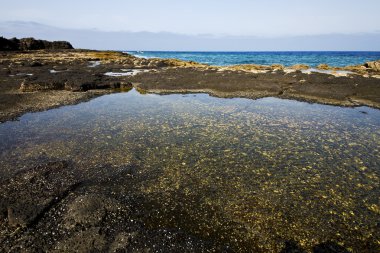 lanzarote İspanya gölet bulut plaj su misk Sahili