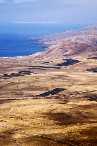 View from and house field coastline — Stock Photo, Image