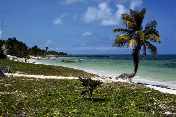 Au Mexique dans le lagon bleu relax sian kaan — Photo