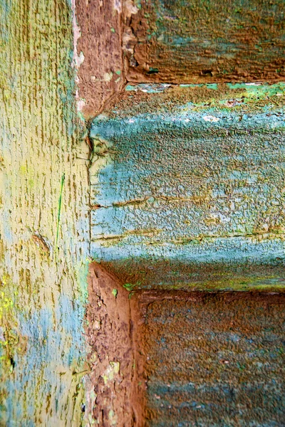 Legno verde colorato come porta finestra — Foto Stock