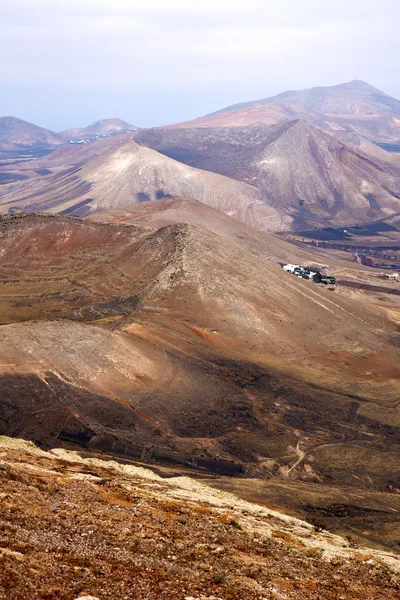 Z góry w Afryce lanzarote Hiszpania dom — Zdjęcie stockowe