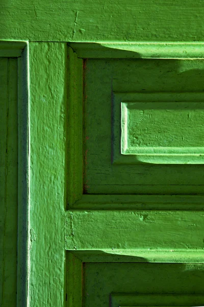 Lanzarote Tür Holz grün spanien — Stockfoto