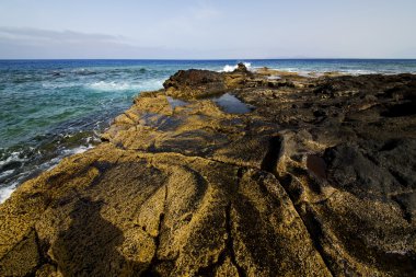 Lanzarote rcoastline ve yaz