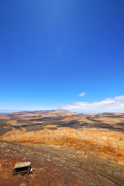 Panorami arrecife lanzarote la vecchia sentinella muro — Foto Stock