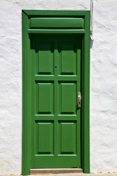 Spain of colorated door in lanzarote — Stock Photo, Image