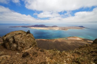 liman lanzarote İspanya graciosa taş taş gökyüzünde miramar del RI