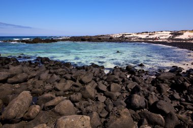 lanzarote Peyzaj taş bulut gökyüzü ışık plaj su