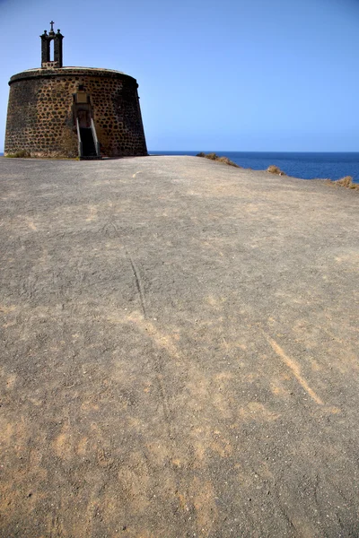 Sand arrecife lanzarote castillo de las coloradas espagne le vieux — Photo